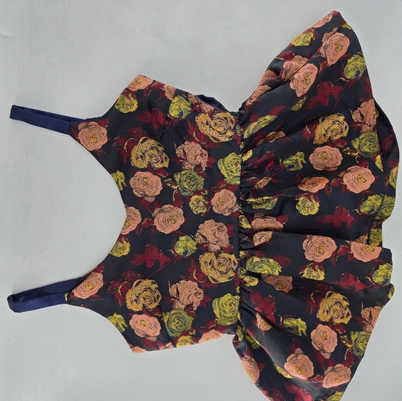 Sunday in Brooklyn Blue and‎ Pink Floral Camisole Sleeveless Top Sz S - Picture 3 of 9